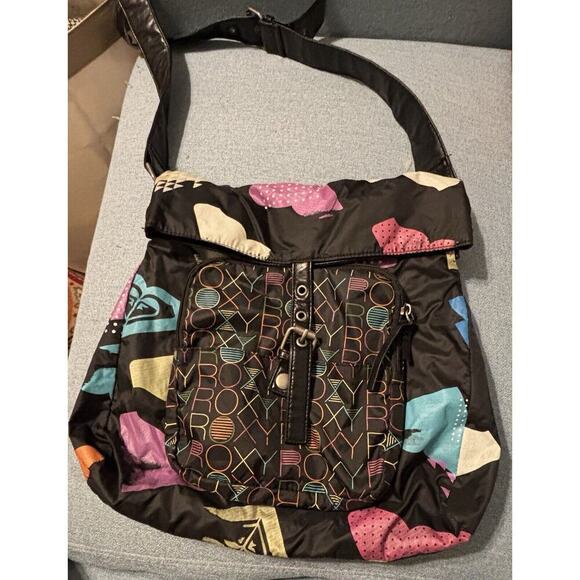 Roxy Purse Y2K Pockets Buckle Nylon Adjustable Crossbody Strap Just Think About - Picture 1 of 5